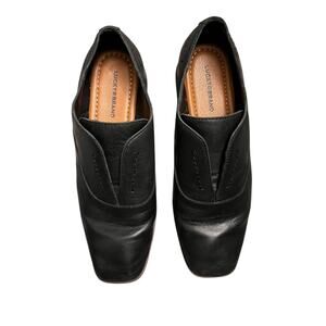 Lucky Brand Mens Classic Black Leather Loafers Size 8.5